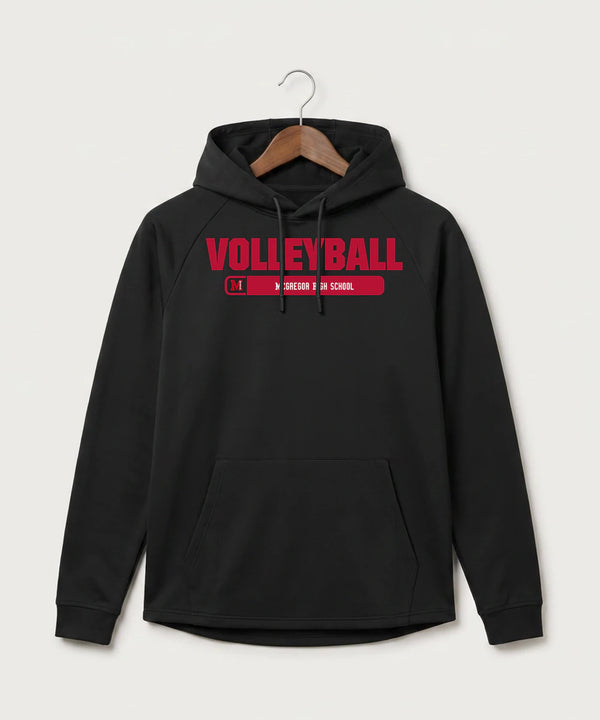 Mcgregor High School Volleyball (Girls) - Black Hoodie - Full Front