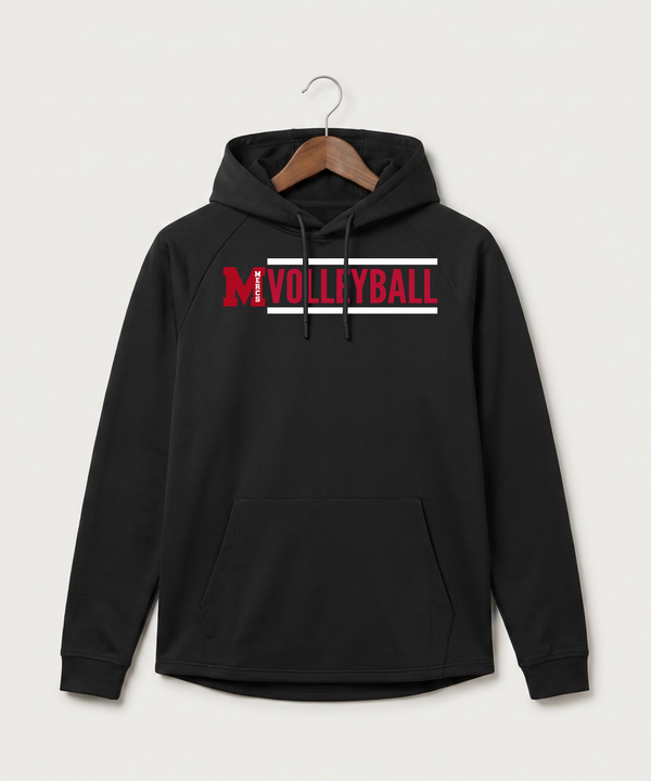 Mcgregor High School Volleyball (Girls) - Black Hoodie - Full Front