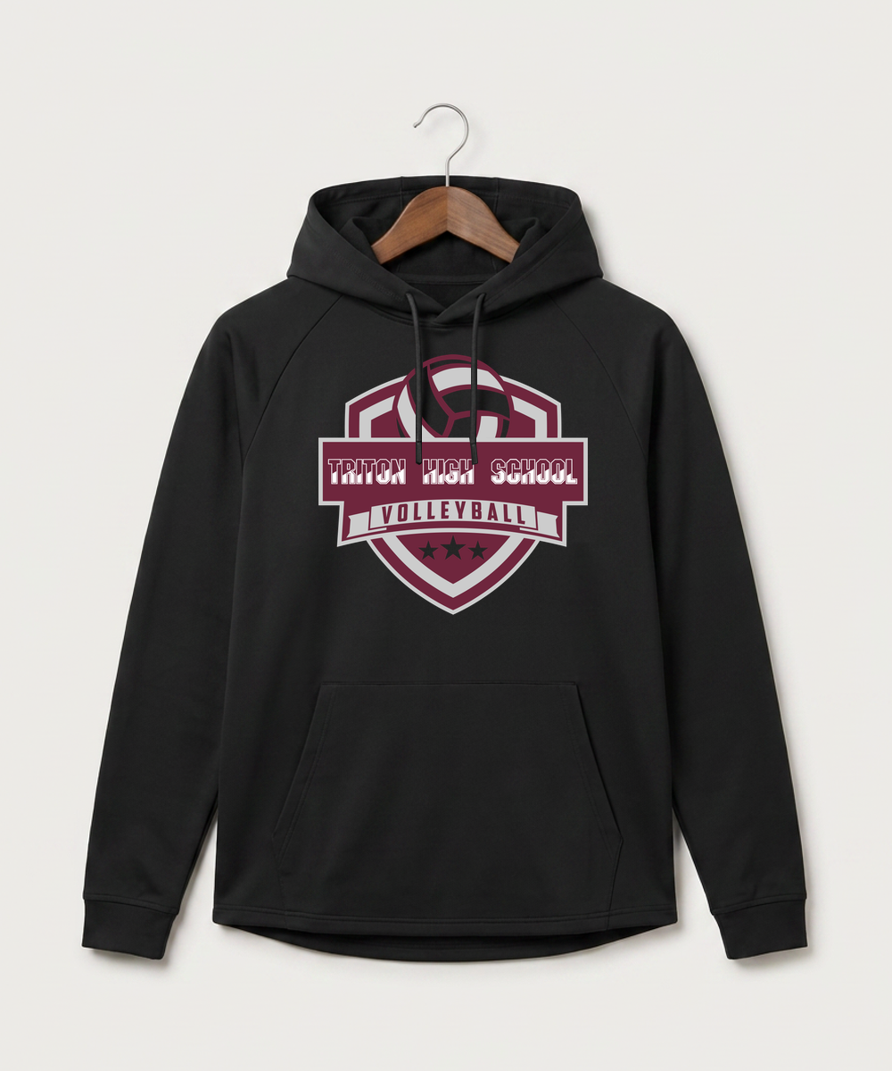 Triton High School Volleyball (Girls) - Black Hoodie - Full Front