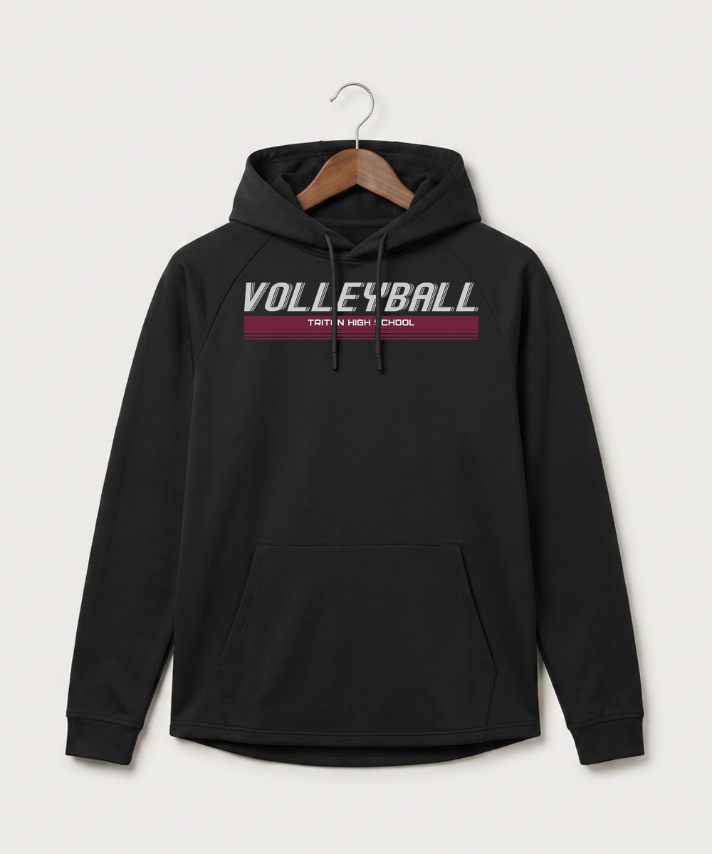 Triton High School Volleyball (Girls) - Black Hoodie - Full Front