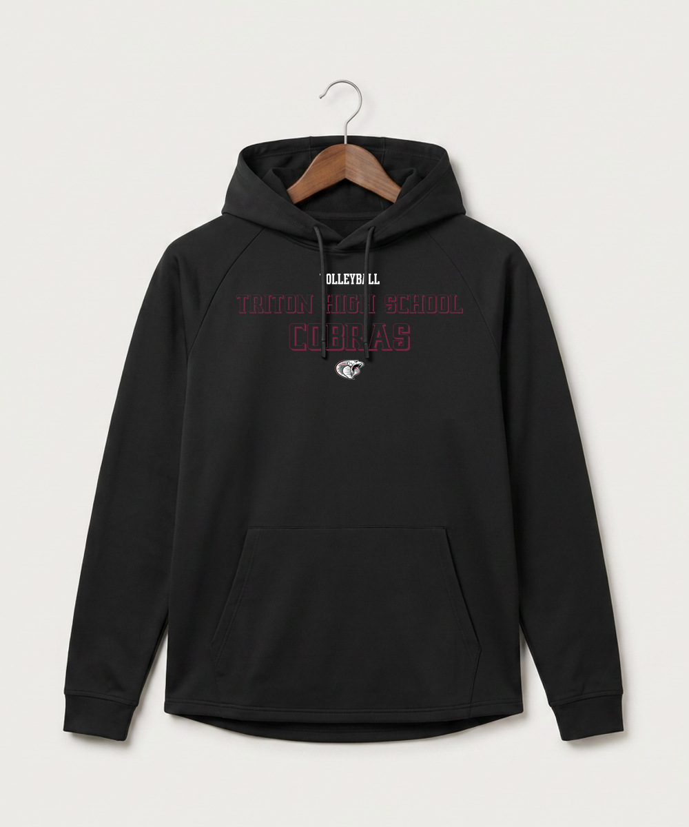 Triton High School Volleyball (Girls) - Black Hoodie - Full Front