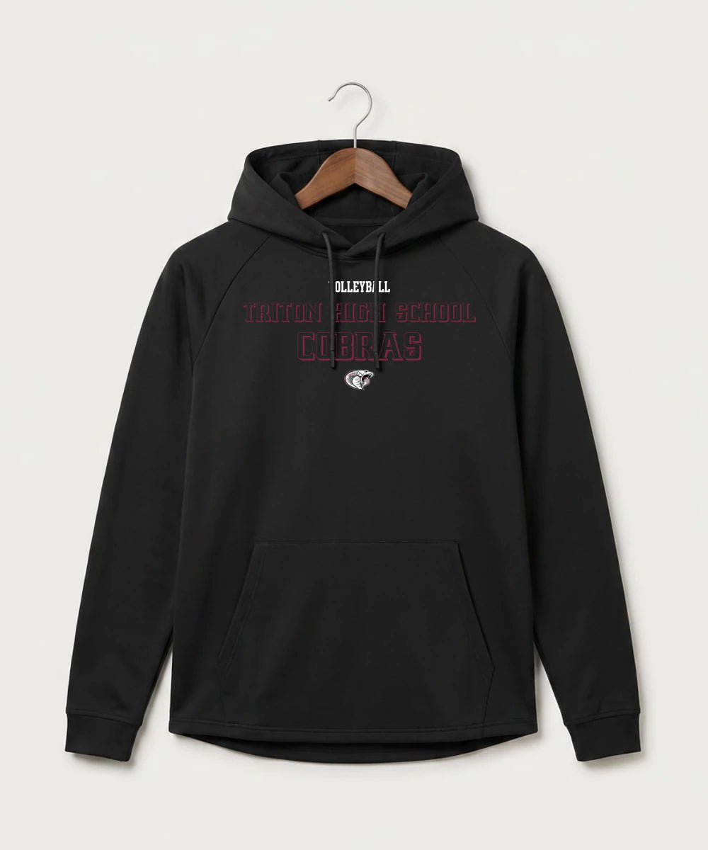 Triton High School Volleyball (Girls) - Black Hoodie - Full Front