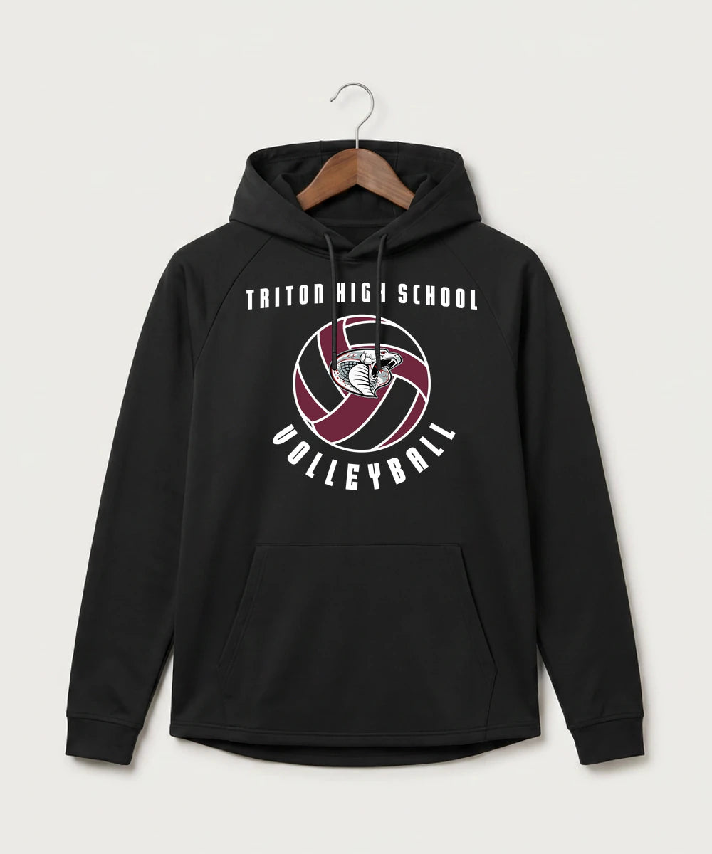 Triton High School Volleyball (Girls) - Black Hoodie - Full Front
