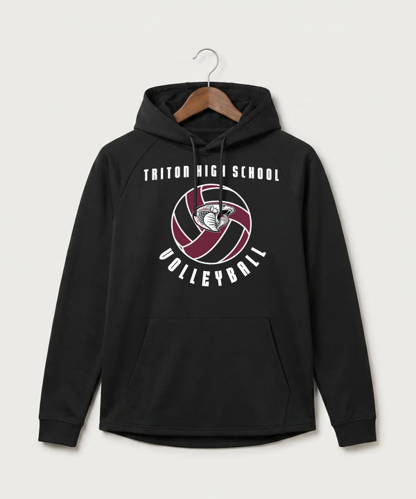 Triton High School Volleyball (Girls) - Black Hoodie - Full Front