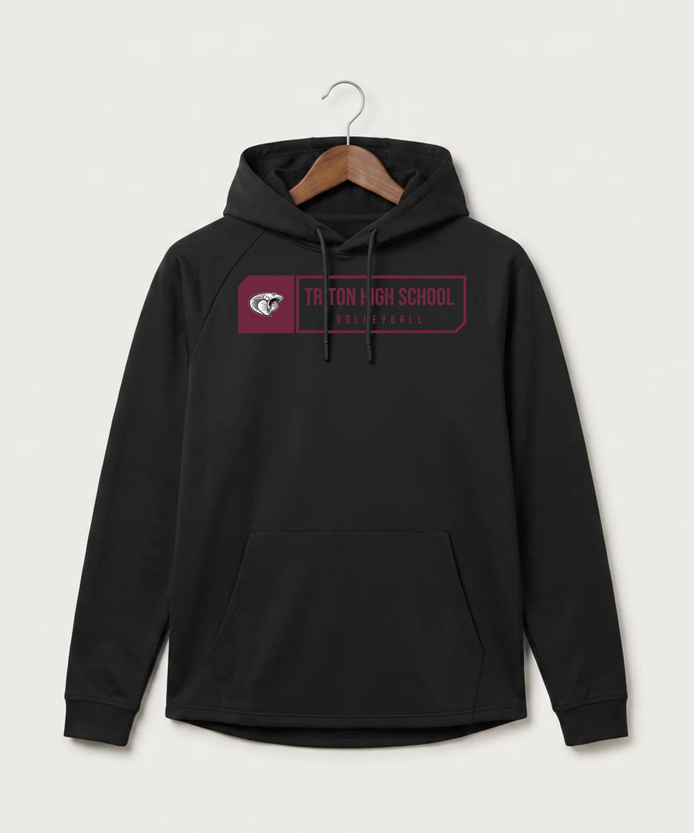 Triton High School Volleyball (Girls) - Black Hoodie - Full Front