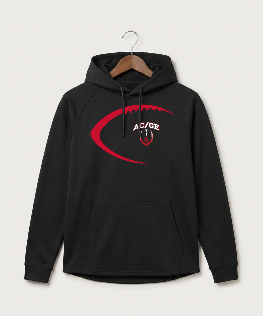 Alden-Conger-Glenville Emmons High School Football (Boys) - Black Hoodie - Full Front
