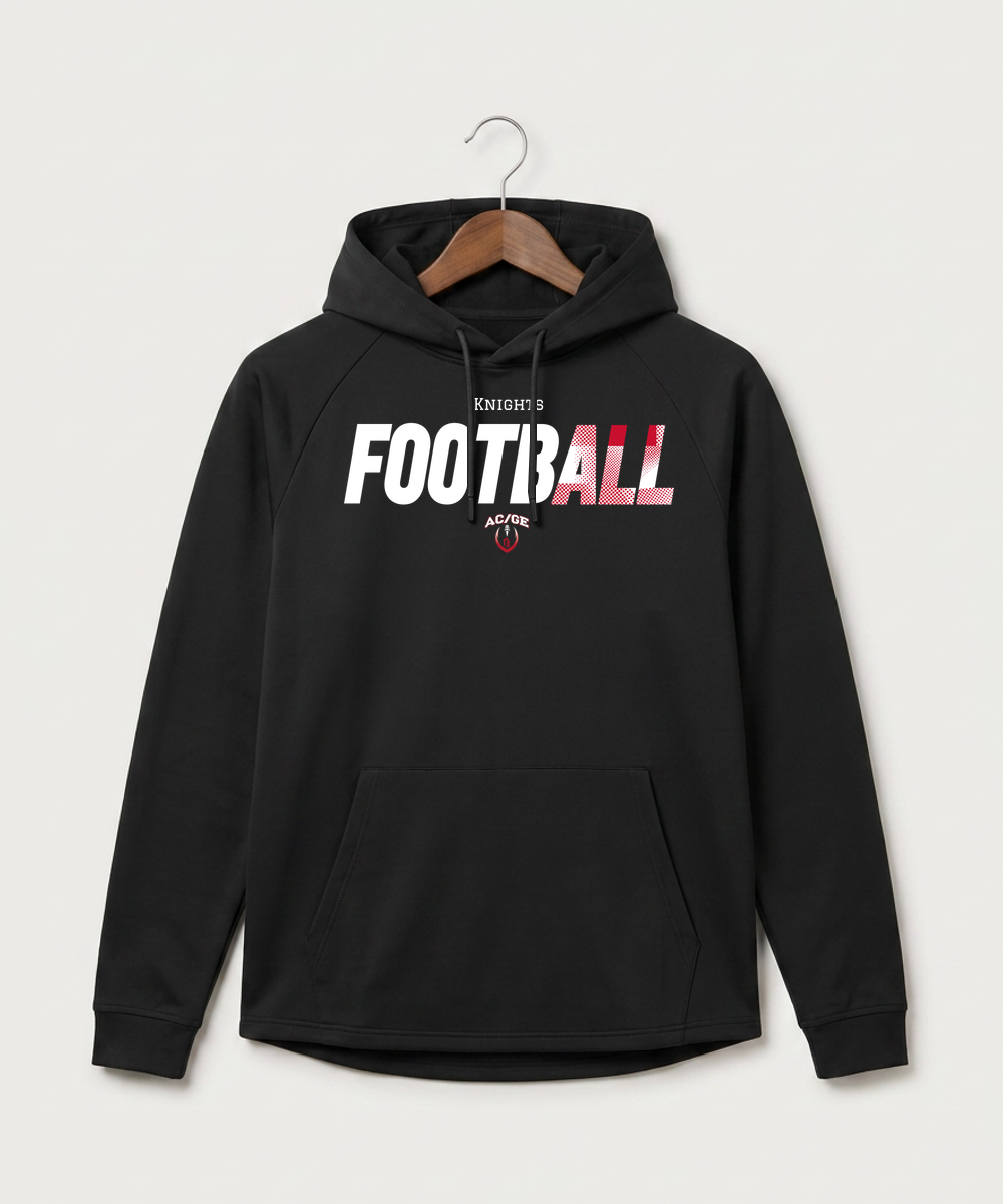 Alden-Conger-Glenville Emmons High School Football (Boys) - Black Hoodie - Full Front