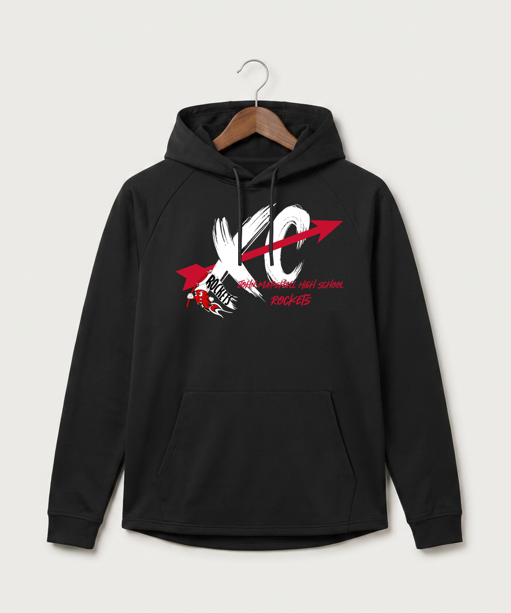 John Marshall High School Cross Country (Coed) - Black Hoodie - Full Front