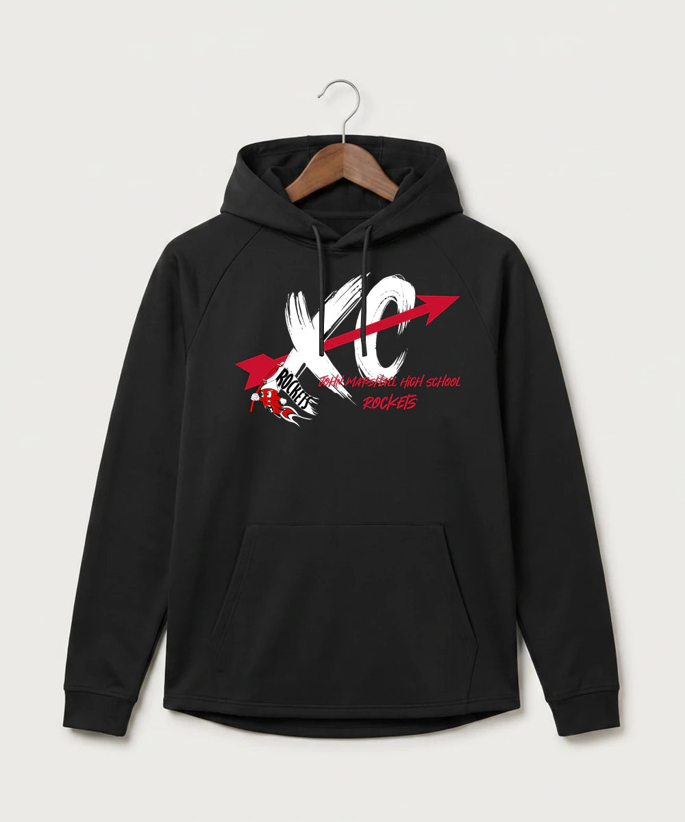 John Marshall High School Cross Country (Coed) - Black Hoodie - Full Front