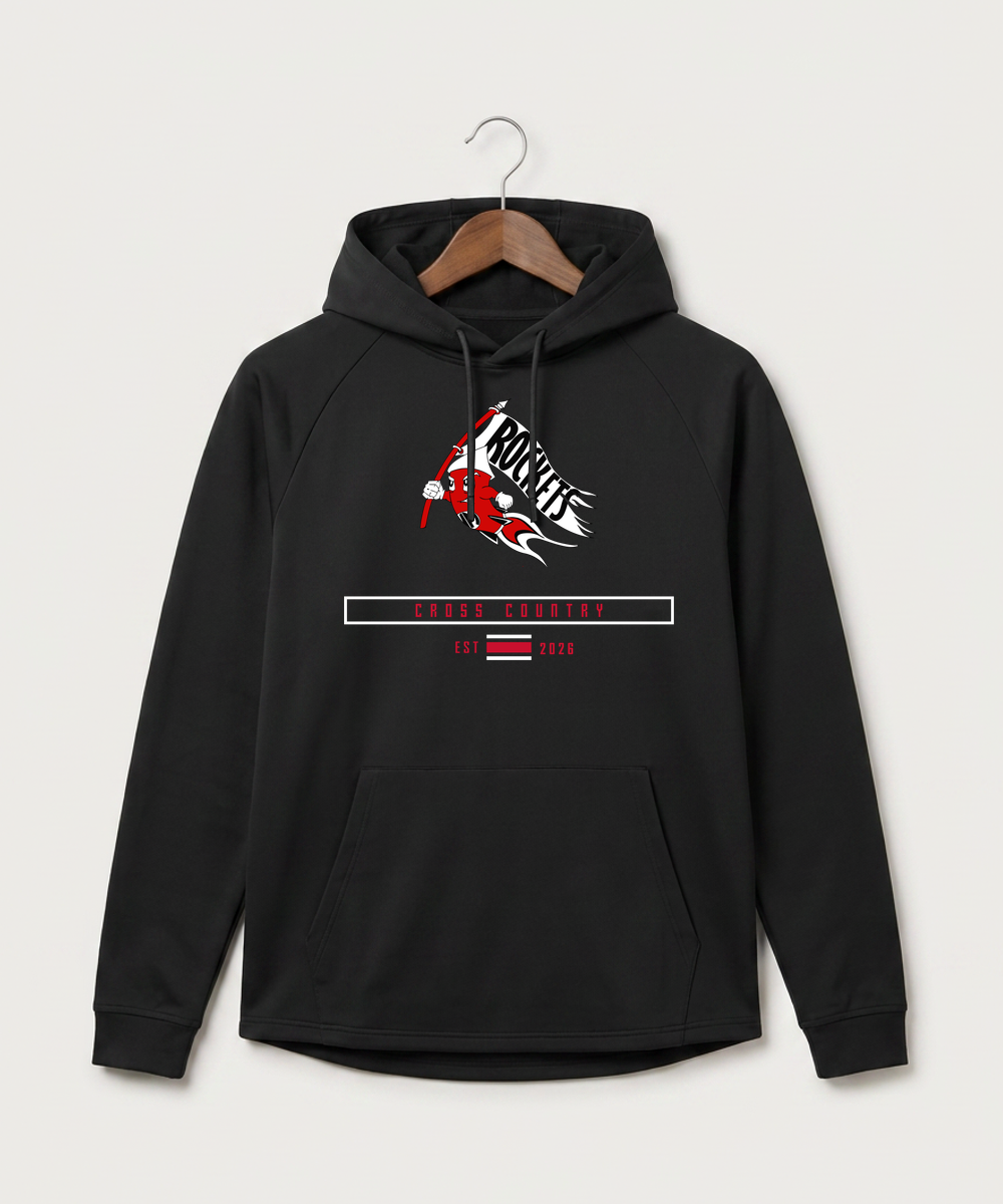 John Marshall High School Cross Country (Coed) - Black Hoodie - Full Front