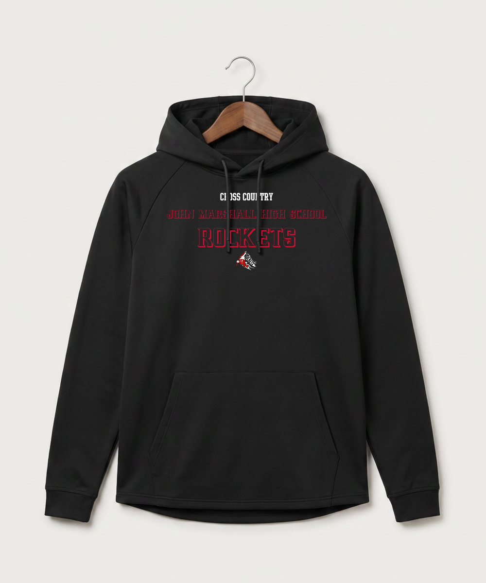 John Marshall High School Cross Country (Coed) - Black Hoodie - Full Front
