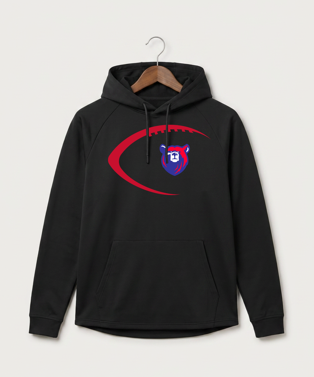 Bertha Hewitt High School Football (Boys) - Black Hoodie - Full Front