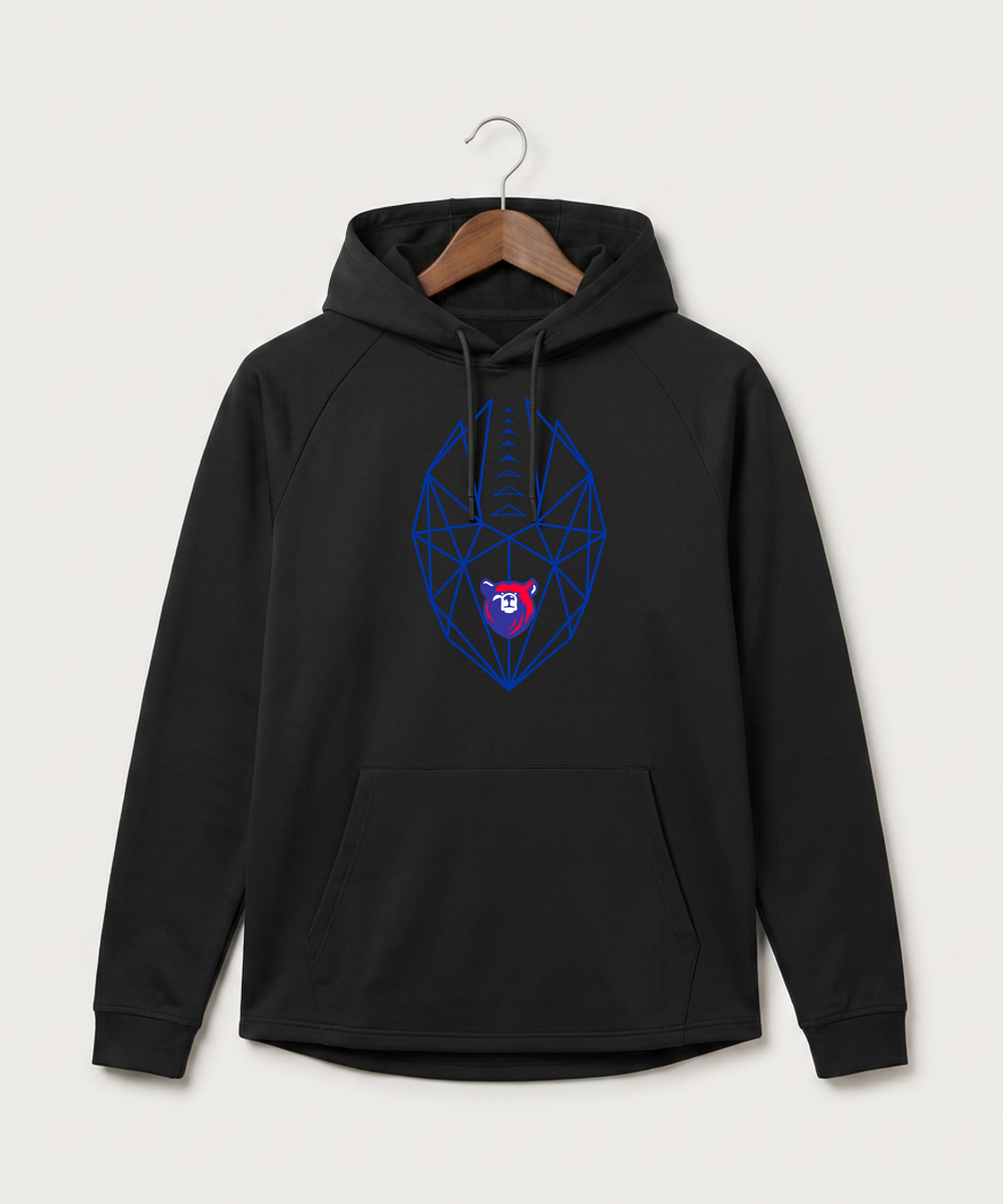 Bertha Hewitt High School Football (Boys) - Black Hoodie - Full Front