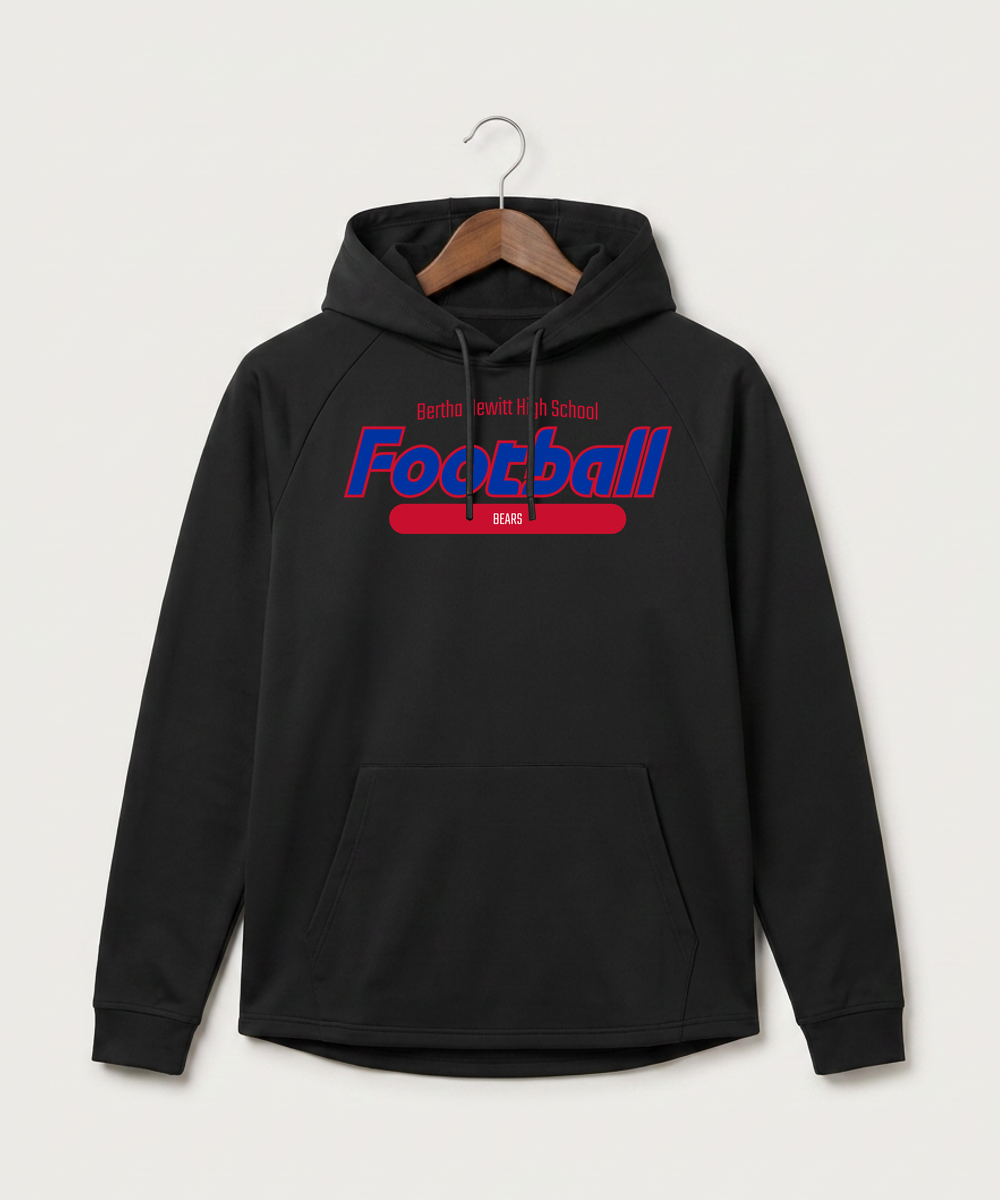 Bertha Hewitt High School Football (Boys) - Black Hoodie - Full Front