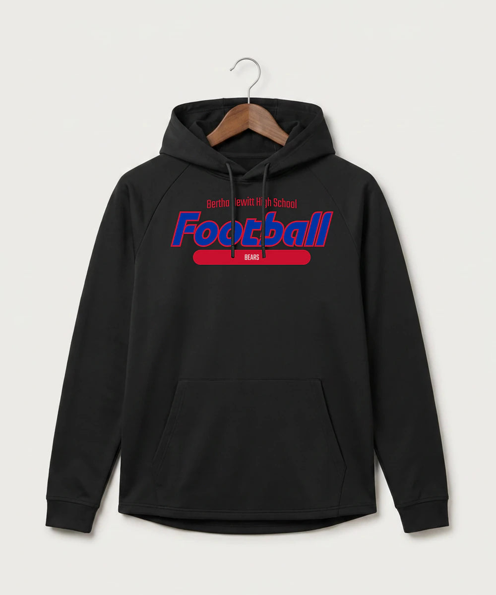 Bertha Hewitt High School Football (Boys) - Black Hoodie - Full Front