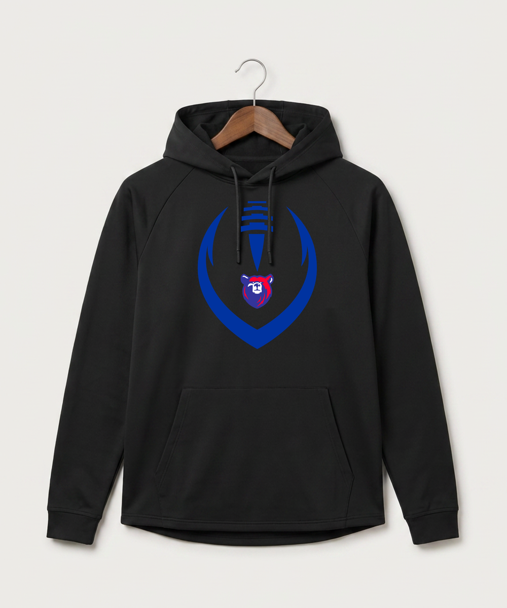 Bertha Hewitt High School Football (Boys) - Black Hoodie - Full Front