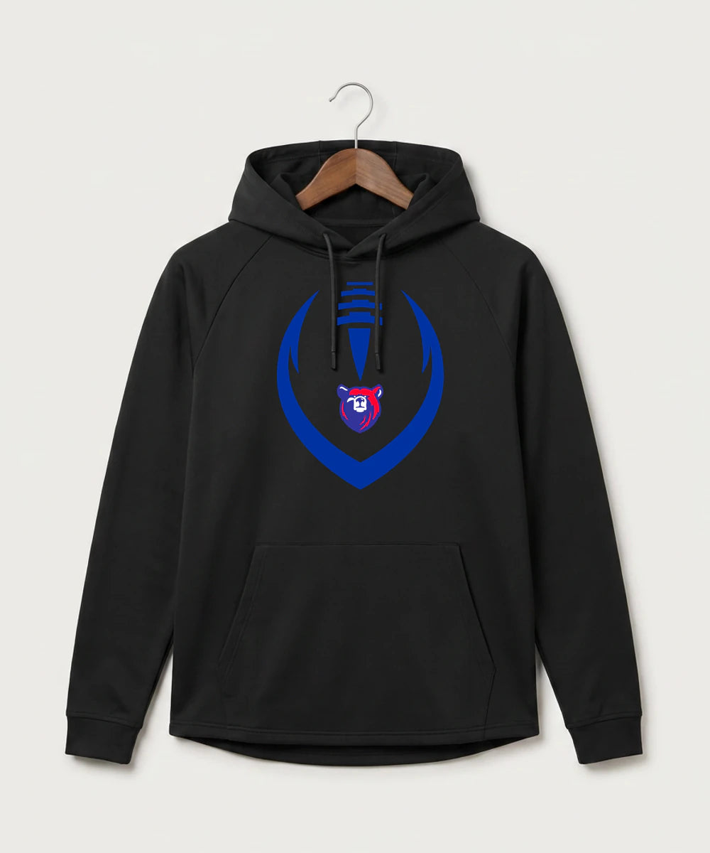 Bertha Hewitt High School Football (Boys) - Black Hoodie - Full Front