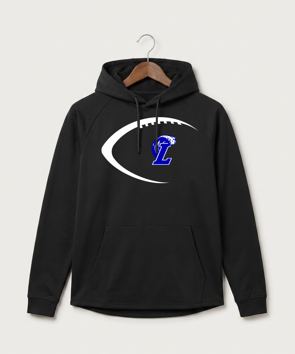 Lakeview High School Football (Boys) - Black Hoodie - Full Front