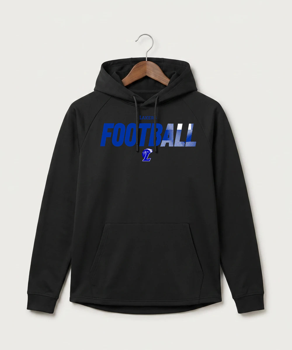 Lakeview High School Football (Boys) - Black Hoodie - Full Front