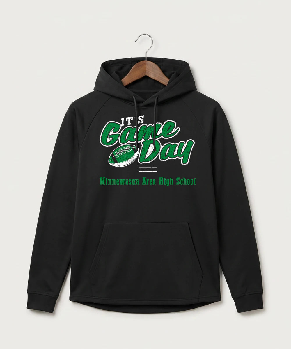 Minnewaska Area High School Football (Boys) - Black Hoodie - Full Front