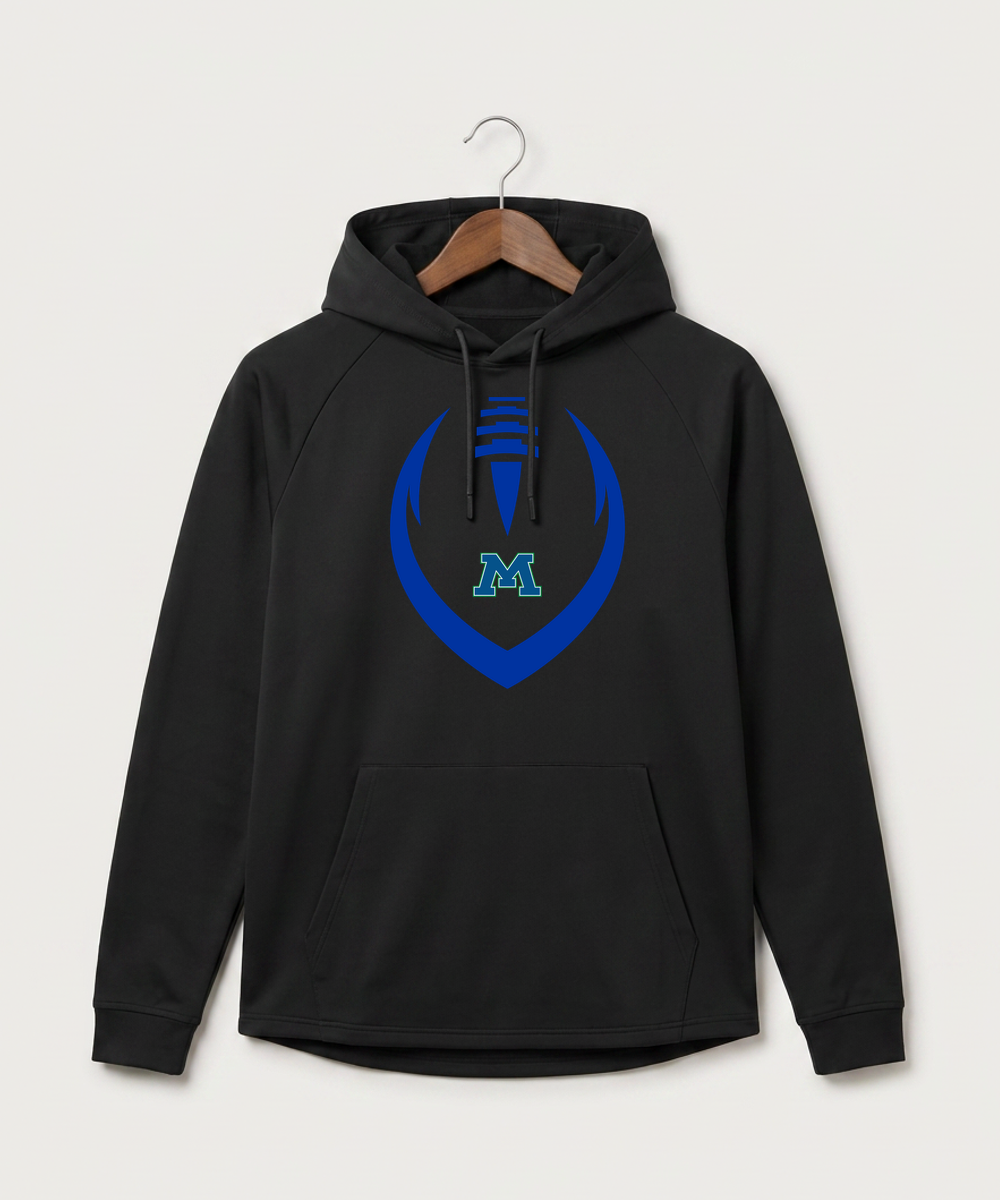 Minnewaska Area High School Football (Boys) - Black Hoodie - Full Front