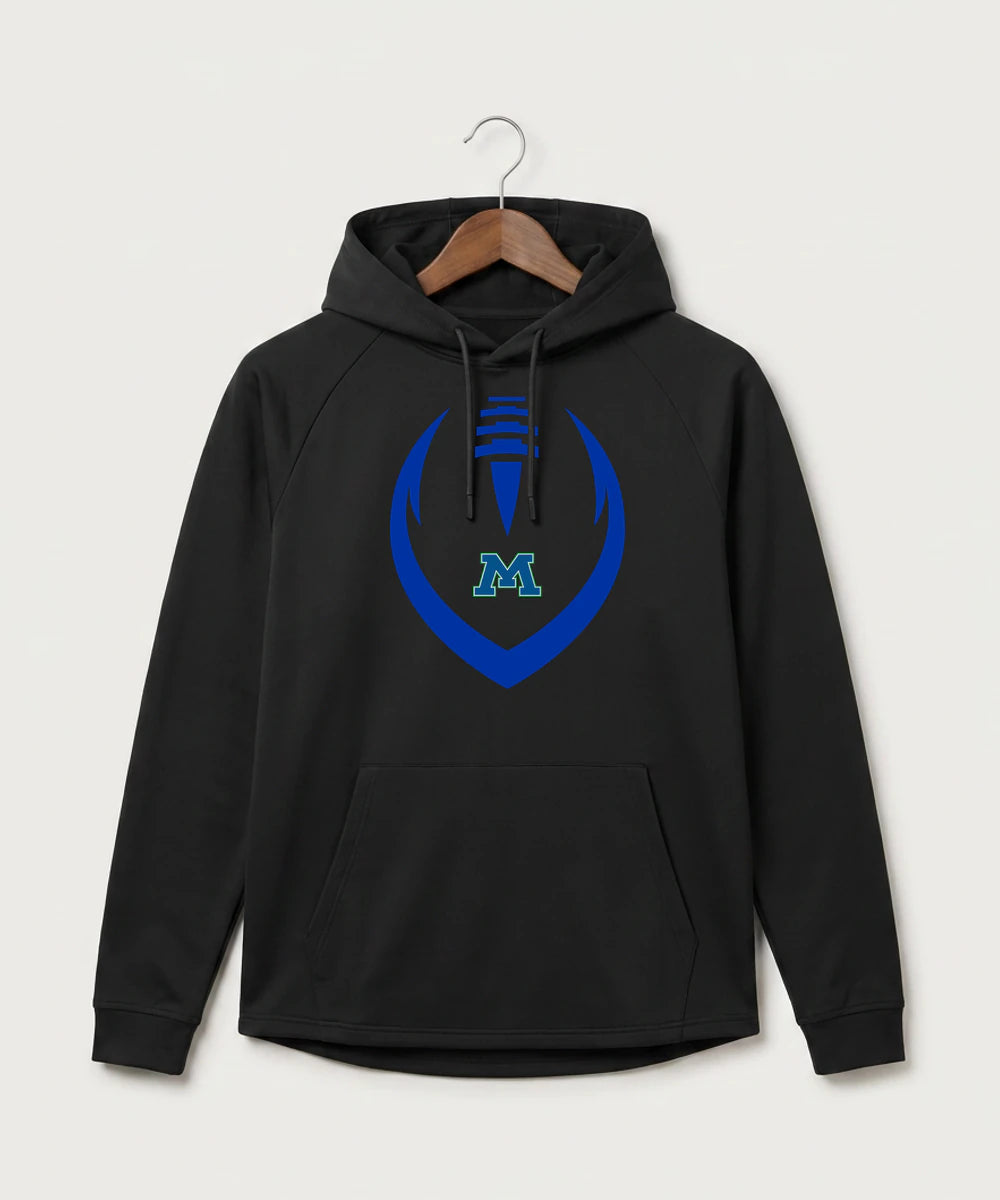 Minnewaska Area High School Football (Boys) - Black Hoodie - Full Front