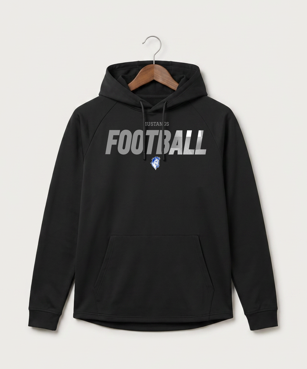 Mora High School Football (Boys) - Black Hoodie - Full Front