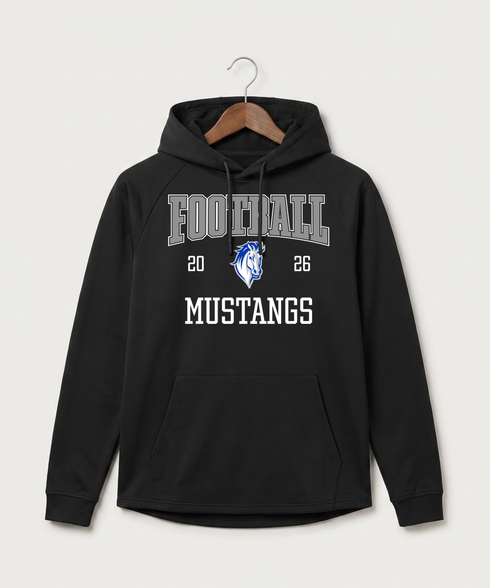 Mora High School Football (Boys) - Black Hoodie - Full Front