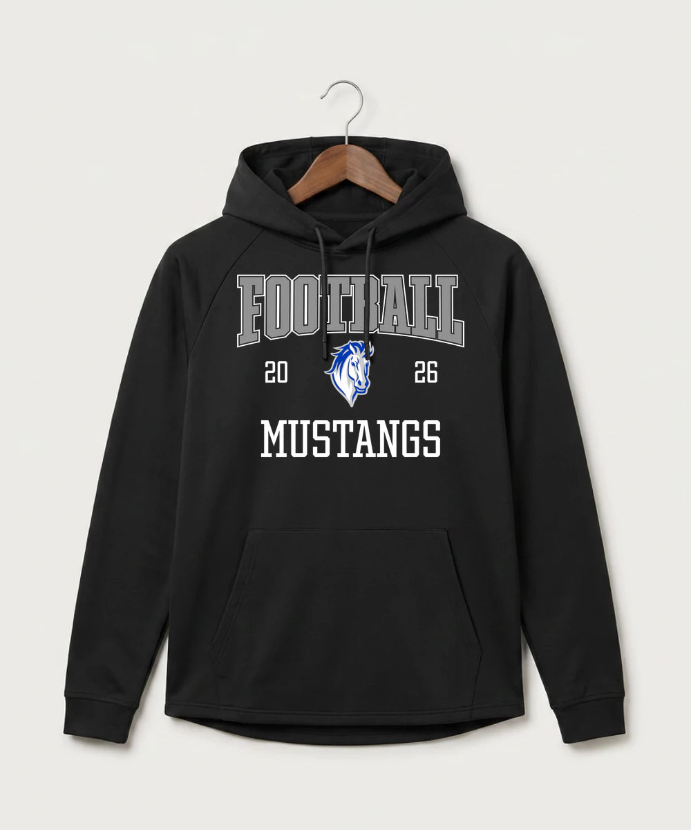 Mora High School Football (Boys) - Black Hoodie - Full Front