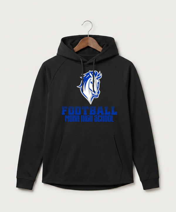 Mora High School Football (Boys) - Black Hoodie - Full Front