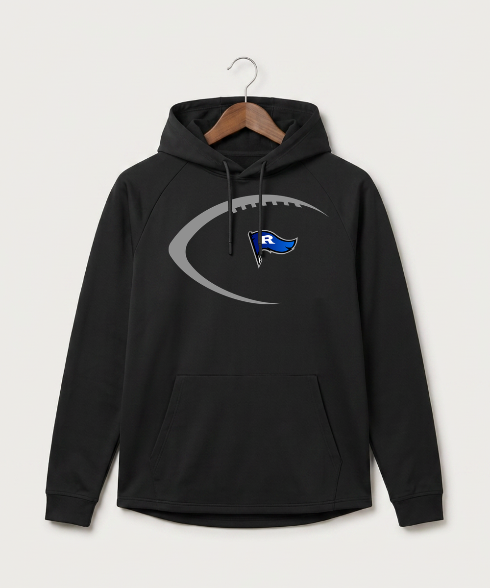 Red Lake County Central Football (Boys) - Black Hoodie - Full Front