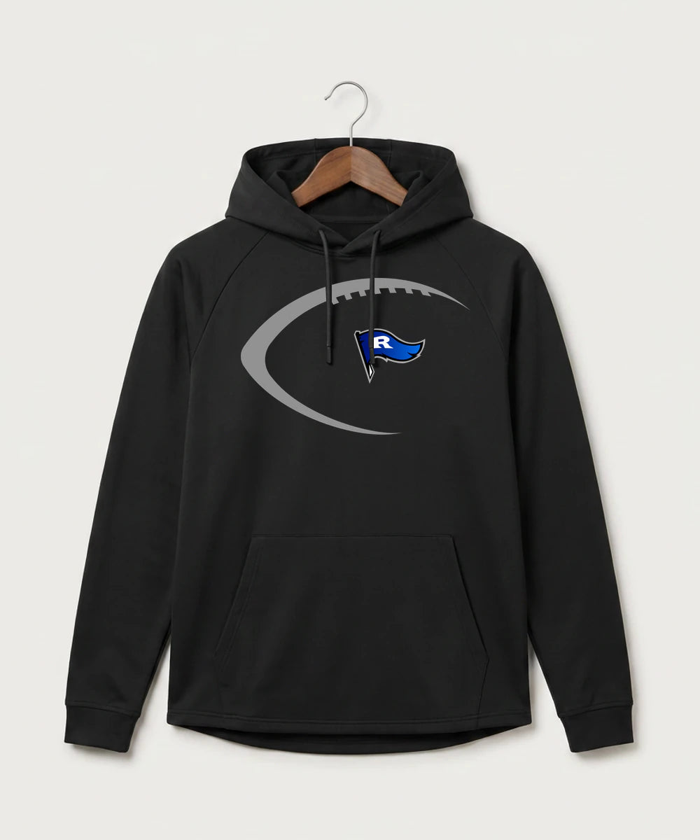 Red Lake County Central Football (Boys) - Black Hoodie - Full Front