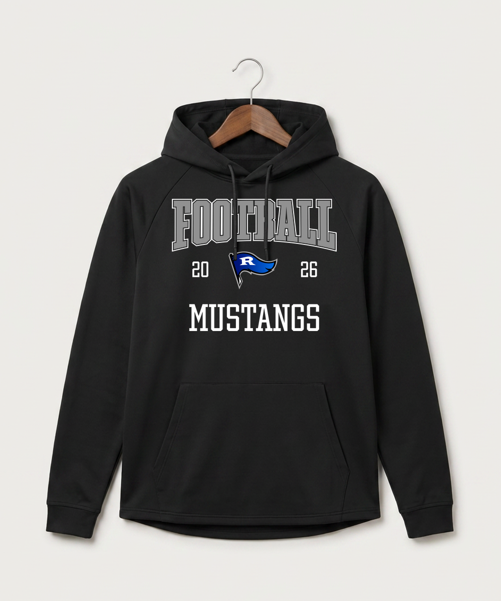 Red Lake County Central Football (Boys) - Black Hoodie - Full Front
