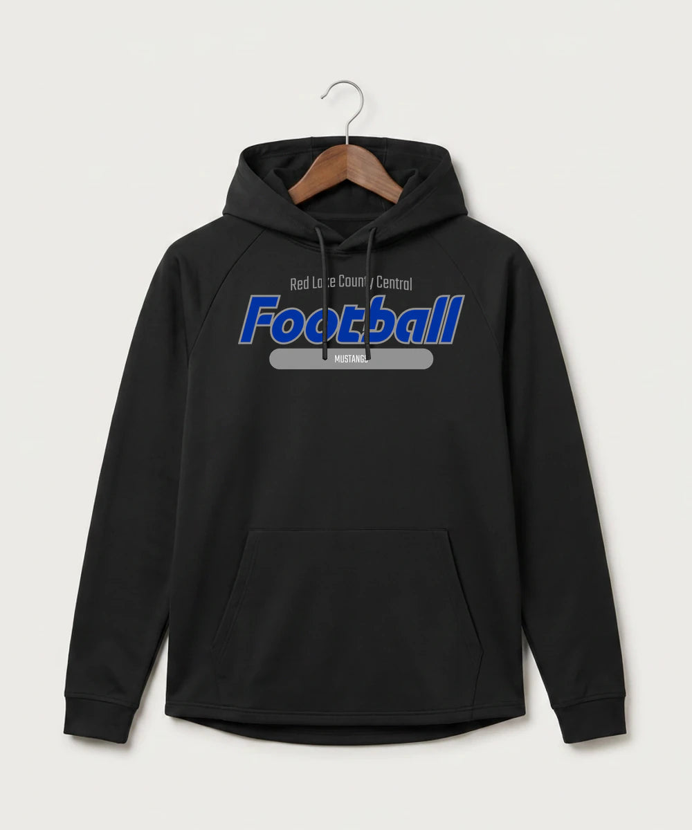 Red Lake County Central Football (Boys) - Black Hoodie - Full Front