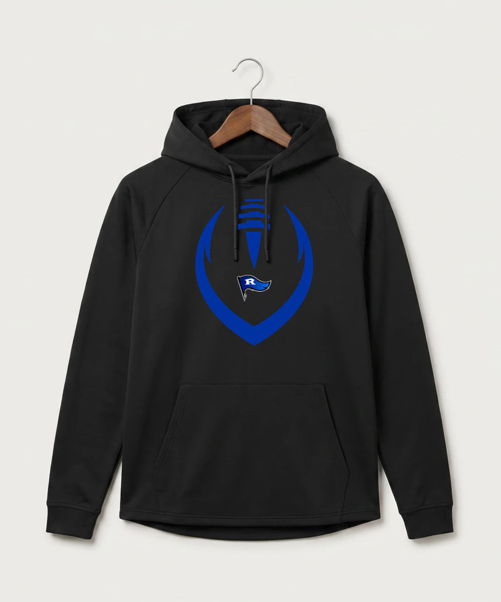 Red Lake County Central Football (Boys) - Black Hoodie - Full Front