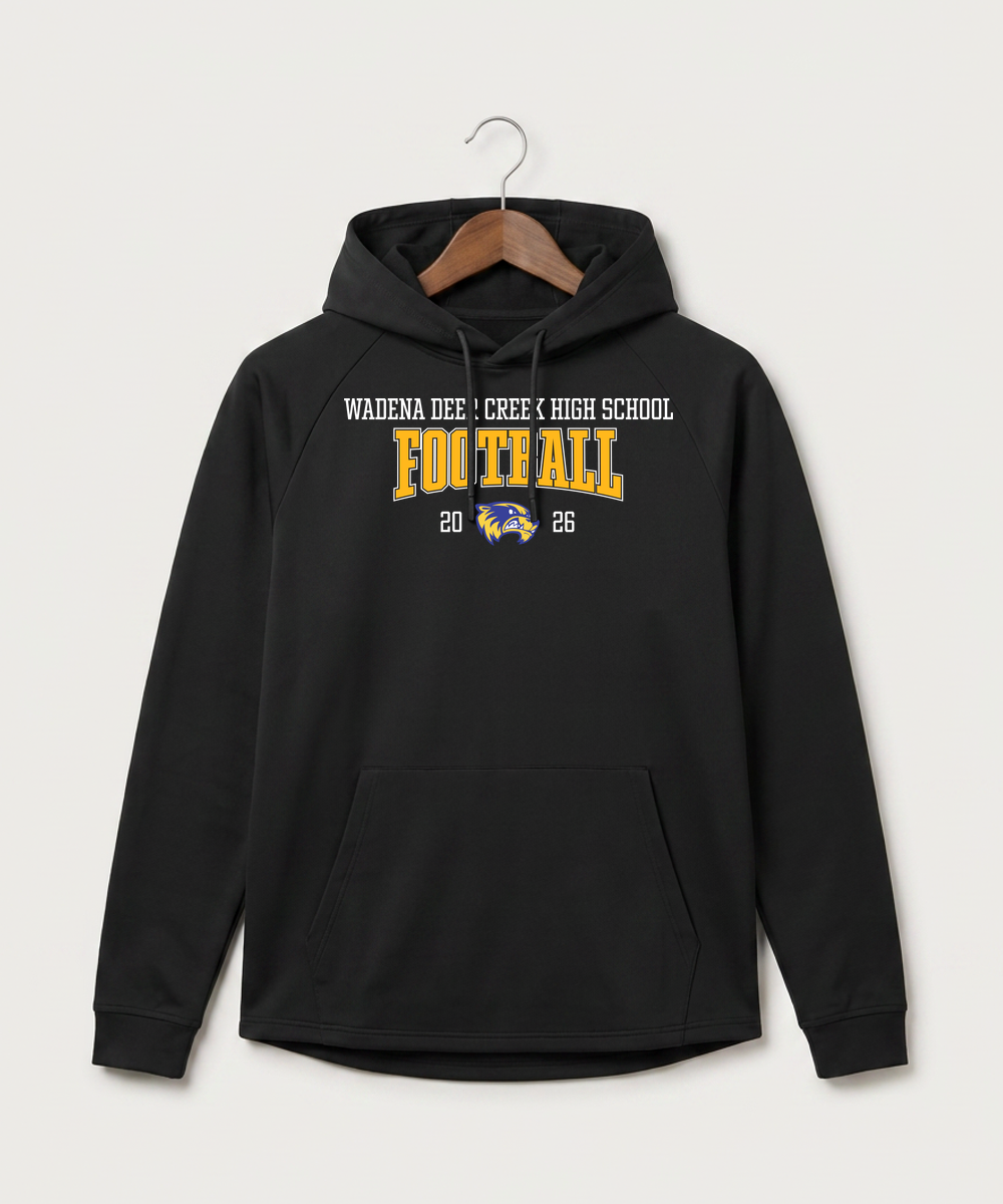 Wadena Deer Creek High School Football (Boys) - Black Hoodie - Full Front
