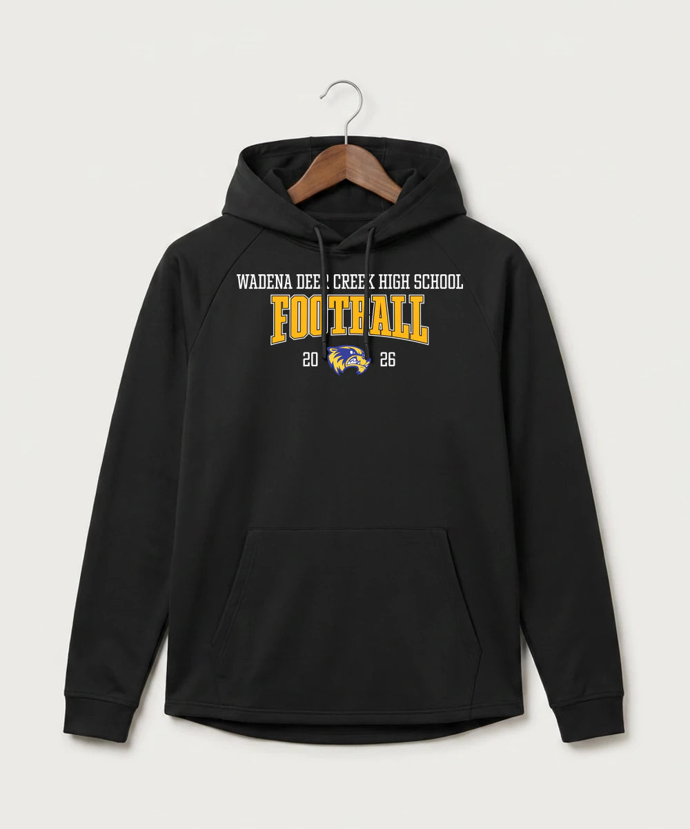 Wadena Deer Creek High School Football (Boys) - Black Hoodie - Full Front