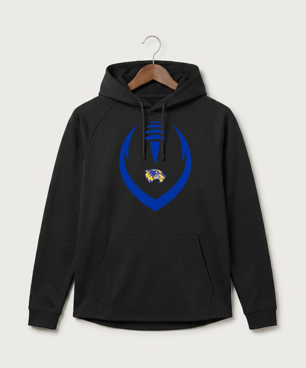 Wadena Deer Creek High School Football (Boys) - Black Hoodie - Full Front