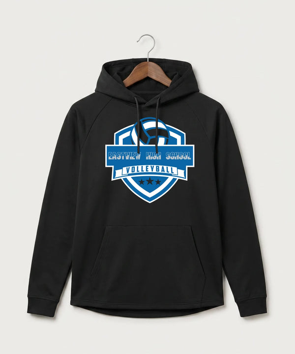 Eastview High School Volleyball (Girls) - Black Hoodie - Full Front