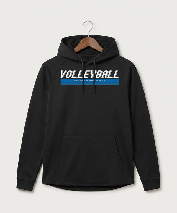 Eastview High School Volleyball (Girls) - Black Hoodie - Full Front