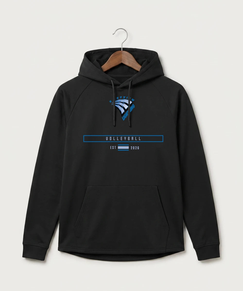 Eastview High School Volleyball (Girls) - Black Hoodie - Full Front