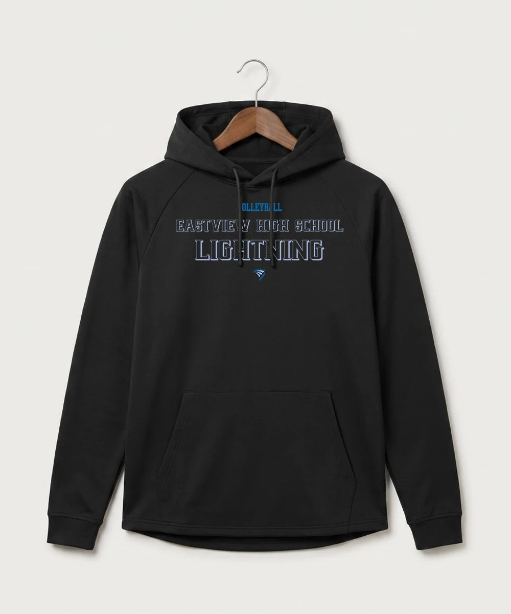 Eastview High School Volleyball (Girls) - Black Hoodie - Full Front