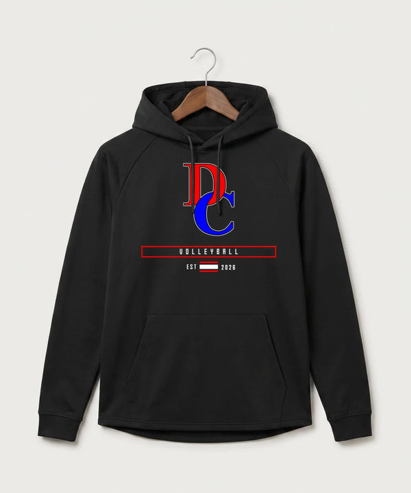 Davenport Central High School Volleyball (Girls) - Black Hoodie - Full Front