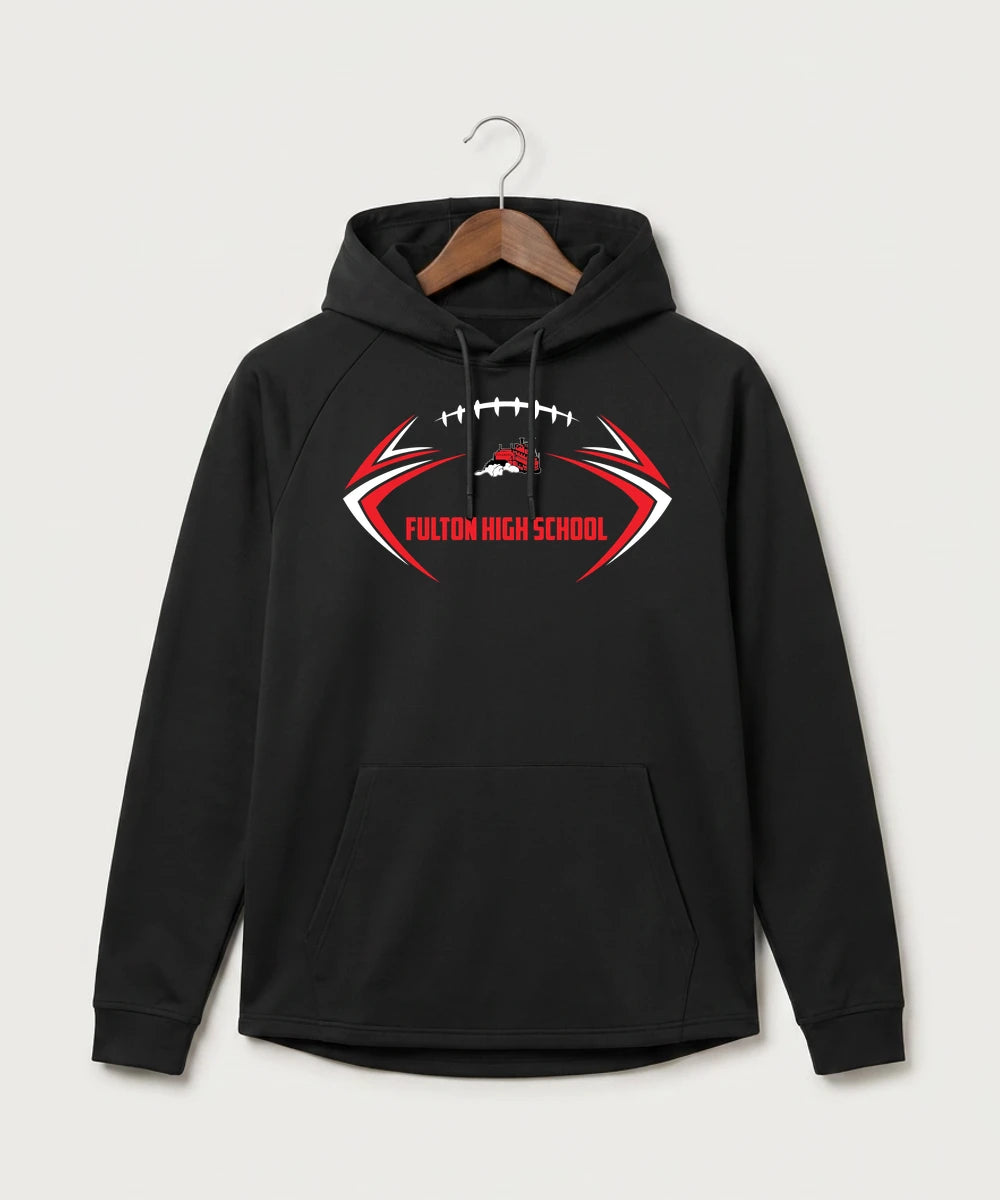 Fulton High School Football (Boys) - Black Hoodie - Full Front