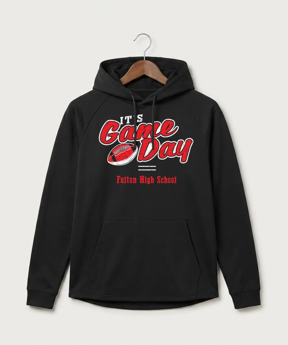 Fulton High School Football (Boys) - Black Hoodie - Full Front