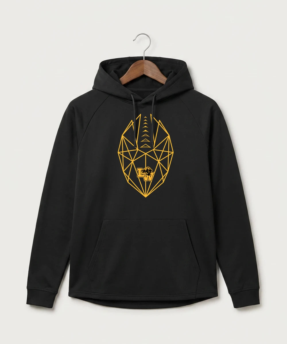 Le-Win Football - Black Hoodie - Full Front