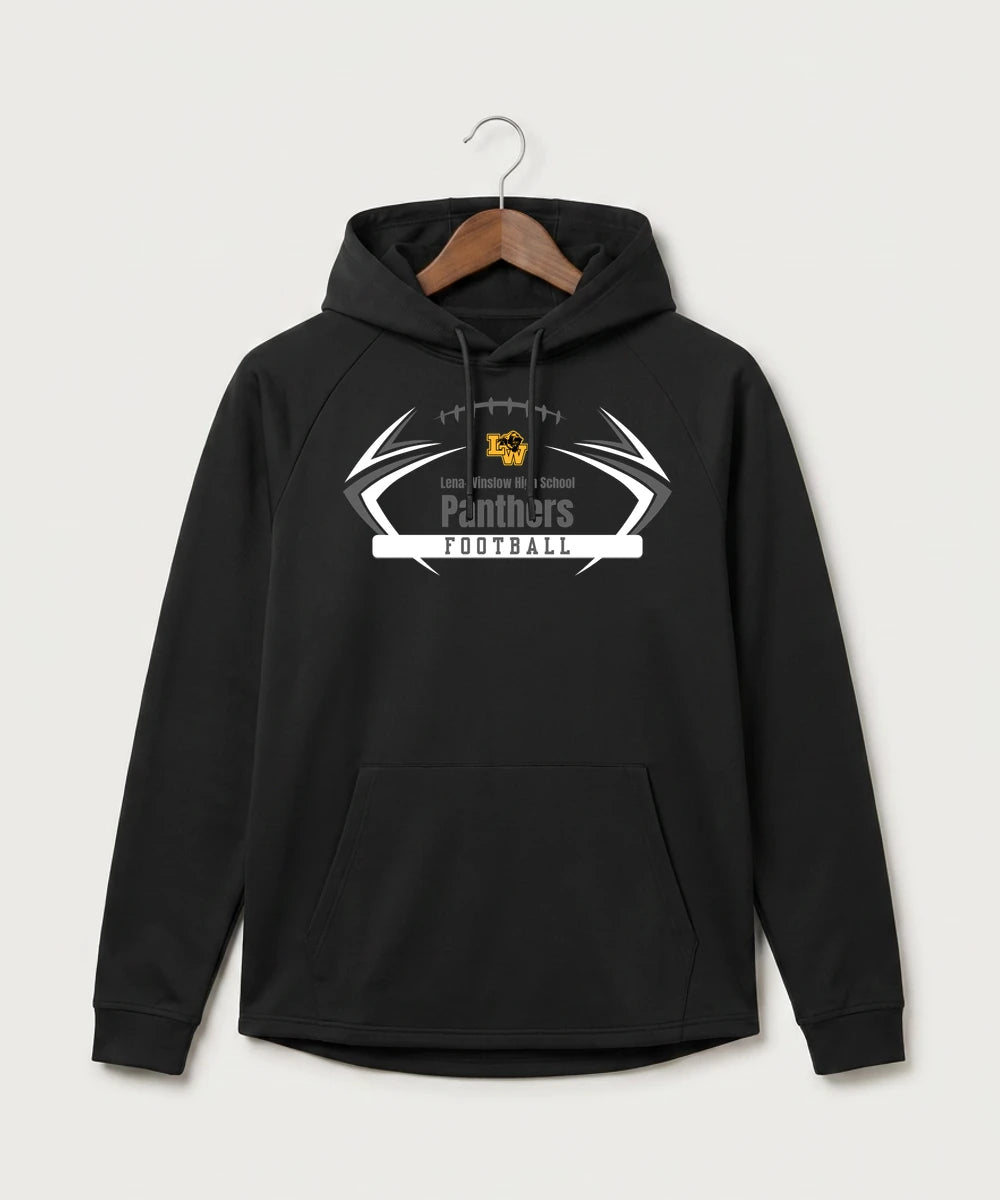 Le-Win Football - Black Hoodie - Full Front