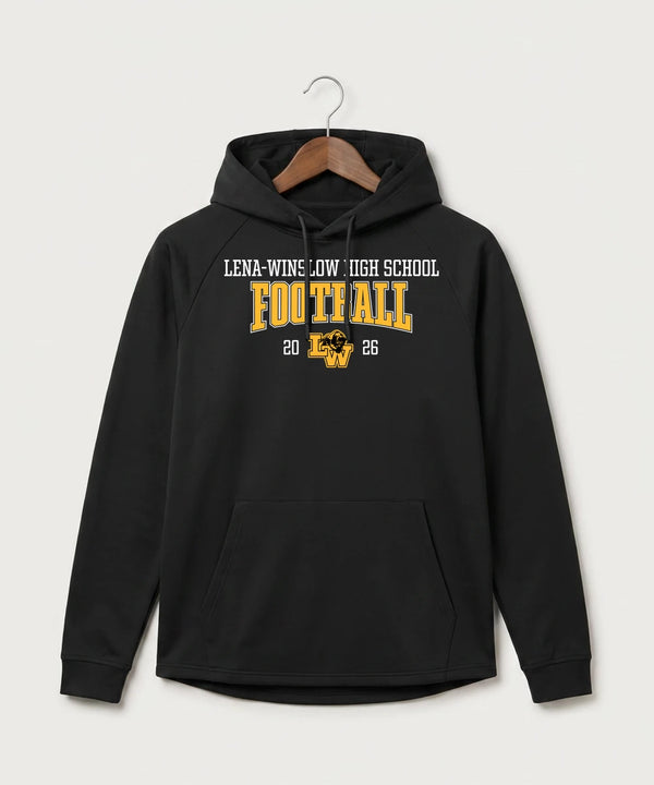 Le-Win Football - Black Hoodie - Full Front