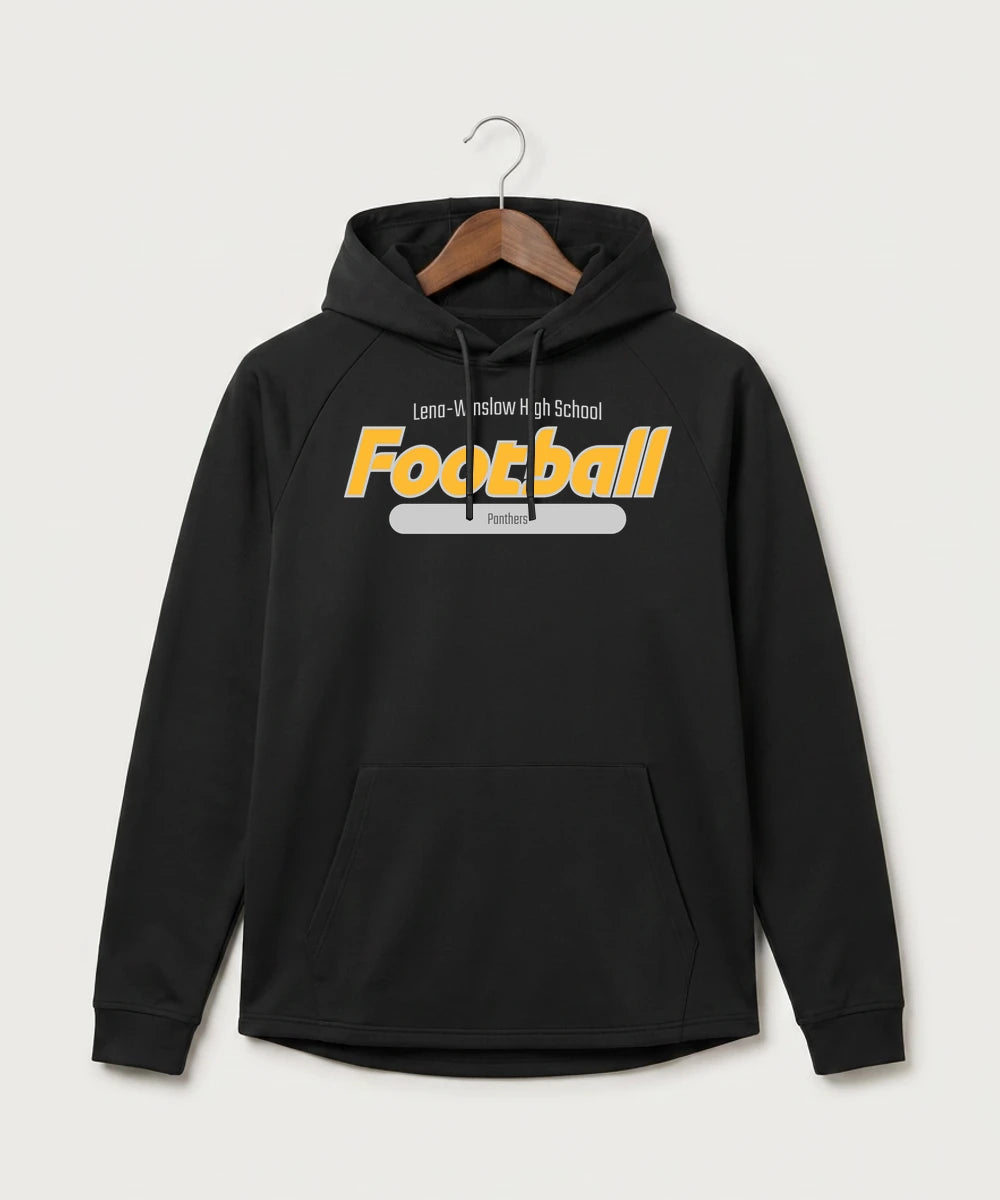 Le-Win Football - Black Hoodie - Full Front