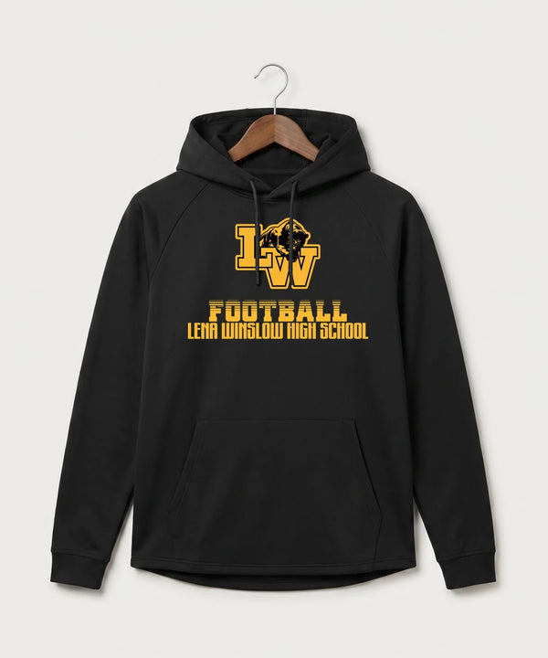 Le-Win Football - Black Hoodie - Full Front